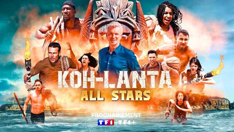 Affiche officielle de Koh-Lanta All Stars avec Denis Brogniart et les aventuriers sur TF1
