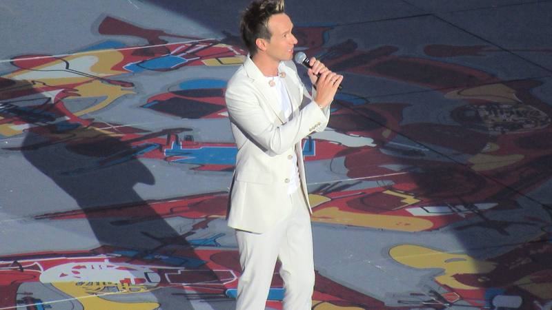 Cyril Féraud, animateur de The Floor sur France 2, lors du Festival interceltique de Lorient en 2024